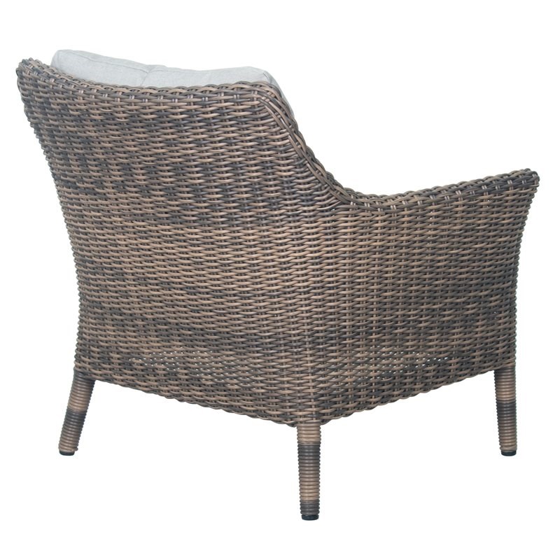 Seasonal Living Provenance Signature Wicker Aluminum Lounge Chair in Brown