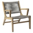 Seasonal Living Explorer Oceans Wood Lounge Chair in Mixed Gray Rope
