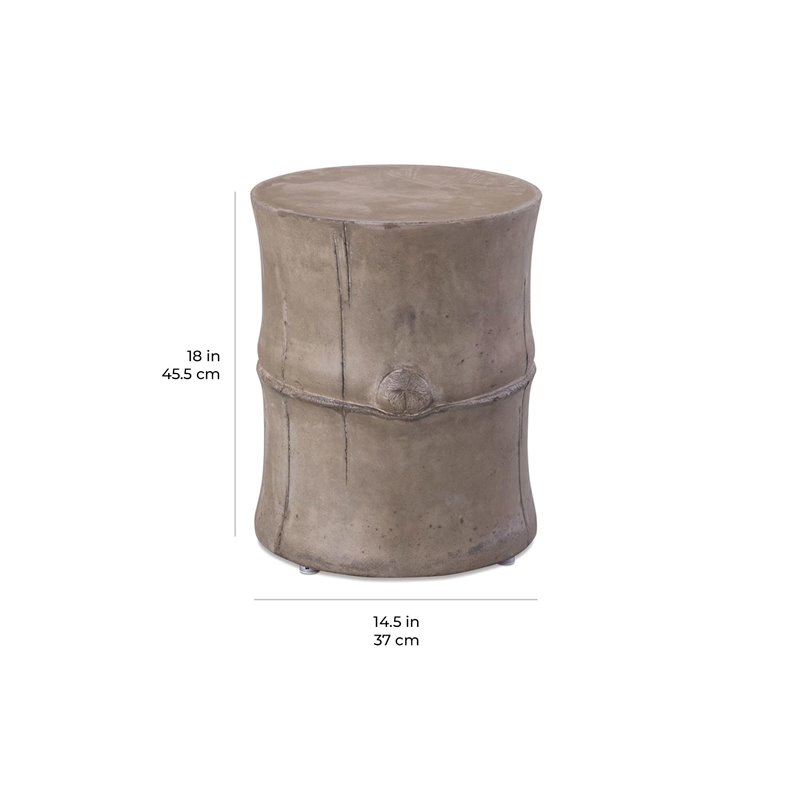 Seasonal Living Perpetual Bamboo Concrete Accent Table in Slate Gray