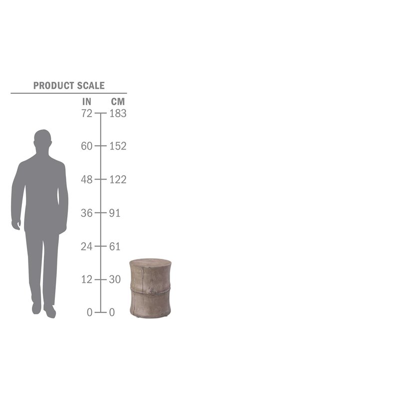 Seasonal Living Perpetual Bamboo Concrete Accent Table in Slate Gray