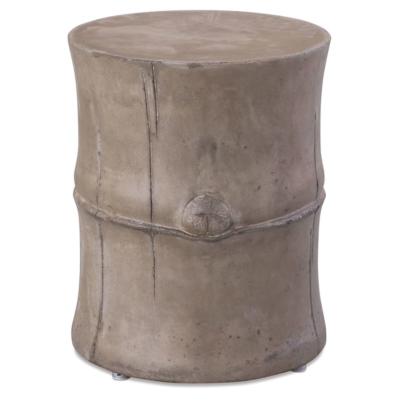 Seasonal Living Perpetual Bamboo Concrete Accent Table in Slate Gray