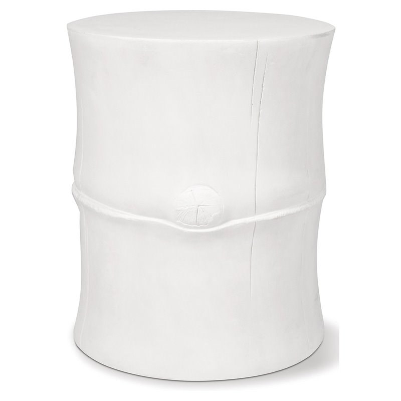 Seasonal Living Perpetual Bamboo Concrete Accent Table in Ebony White