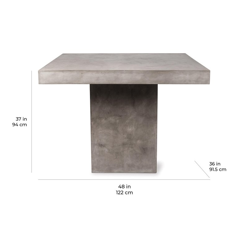 Seasonal Living Perpetual Phil Concrete Counter Table in Slate Gray