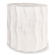 Seasonal Living Perpetual Concrete Short Wave Accent Table in Ebony White