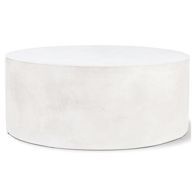 Seasonal Living Perpetual Grand Louis Concrete Coffee Table in Ebony White
