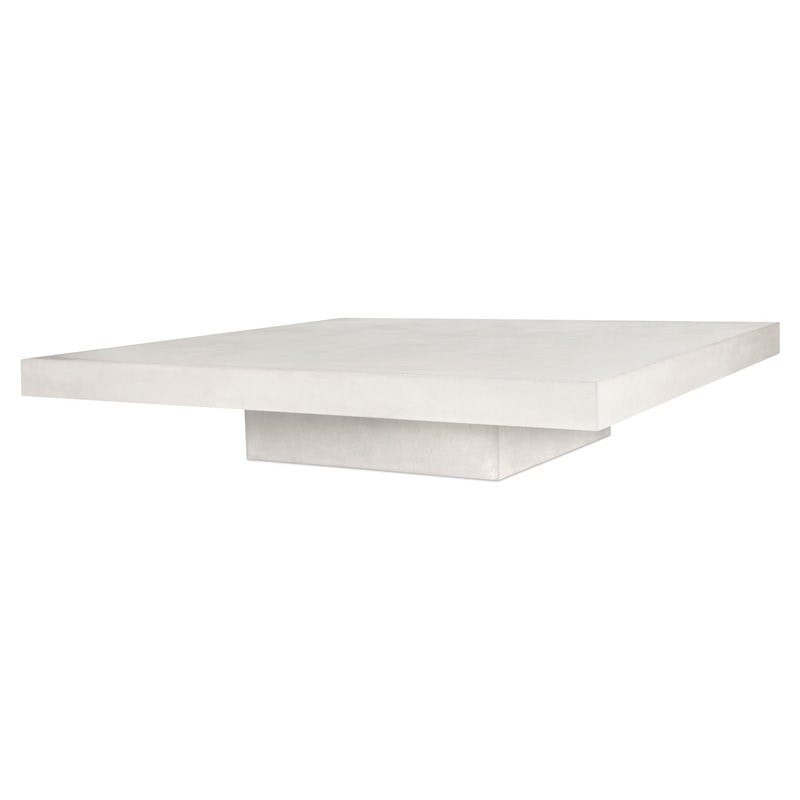 Seasonal Living Perpetual Lima Concrete Coffee Table in Ebony White