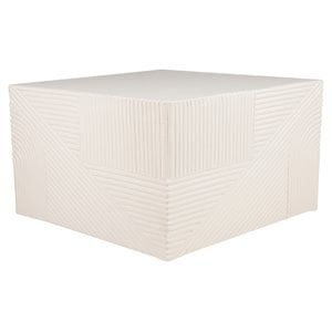Seasonal Living Provenance Signature Ceramic 24&quot Textured Square Table in Cream