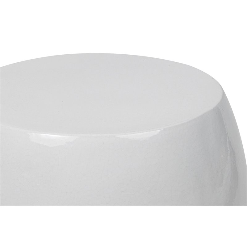 Seasonal Living Provenance Signature Ceramic Bud Stool/Accent Table in White