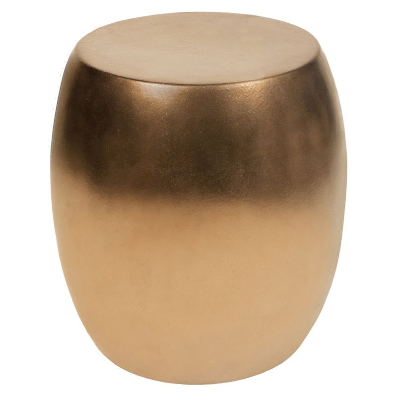 Seasonal Living Provenance Signature Ceramic Bud Stool/Accent Table in Gold