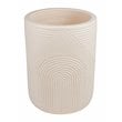 Seasonal Living Provenance Signature Ceramic 2-piece Textured Planters in Cream