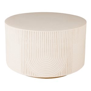 Seasonal Living Provenance Signature Ceramic 24&quot Textured Round Table in Cream
