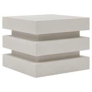 Seasonal Living Provenance Signature FRP 15&quot Building Block End Table in Stone