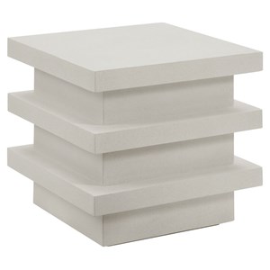 Seasonal Living Provenance Signature FRP 17&quot Building Block End Table in Stone