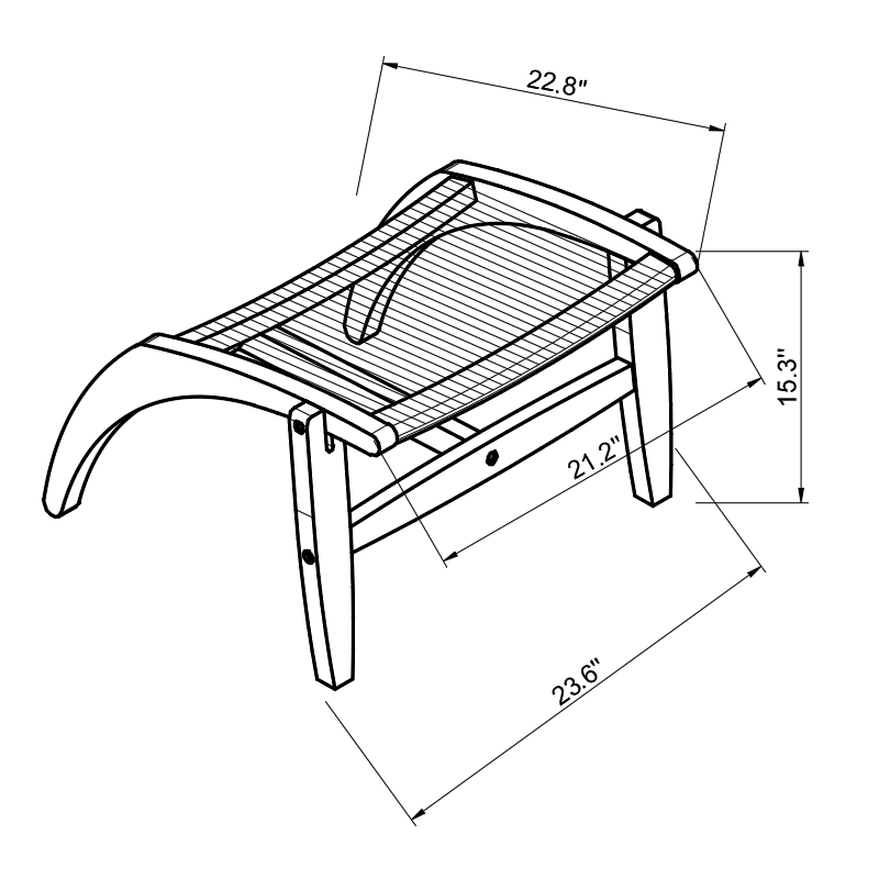 Seasonal Living Norway Lounge Chair and Foot Stool Set of Two