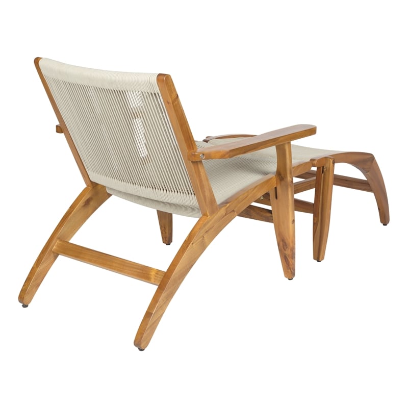 Seasonal Living Norway Lounge Chair and Foot Stool Set of Two