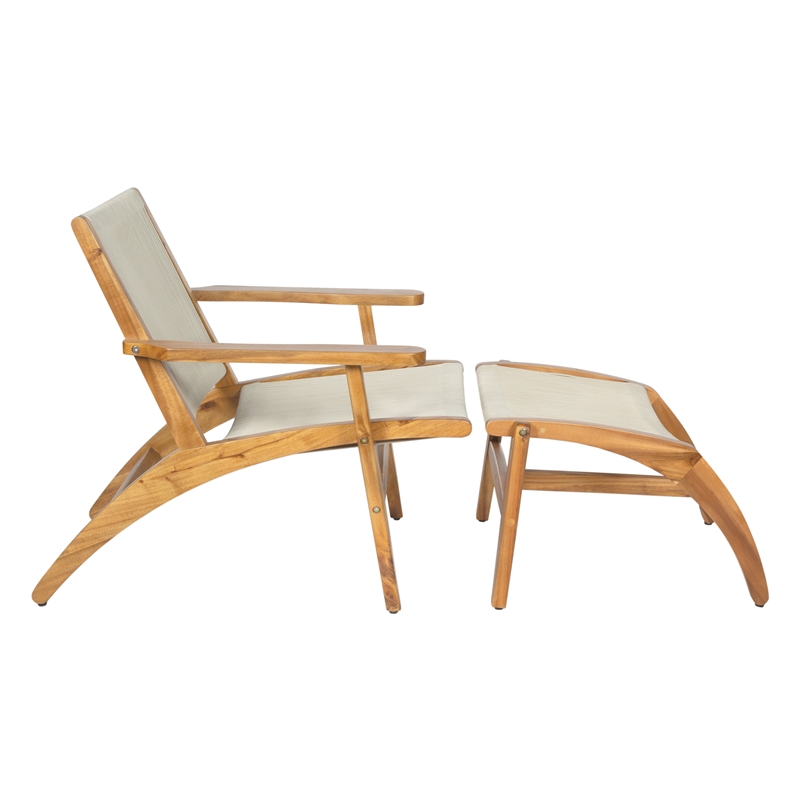 Seasonal Living Norway Lounge Chair and Foot Stool Set of Two