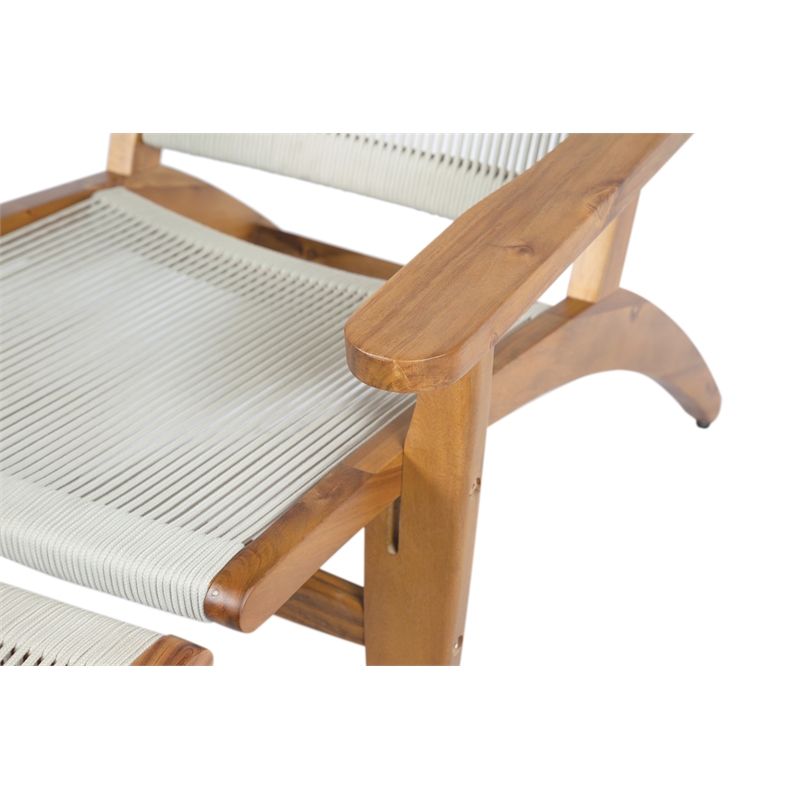 Seasonal Living Norway Lounge Chair and Foot Stool Set of Two