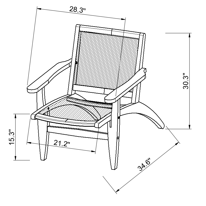 Seasonal Living Norway Lounge Chair and Foot Stool Set of Two