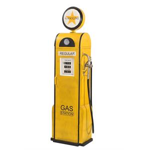 MGM Marketing Yellow Metal Gas Pump Storage in Yellow