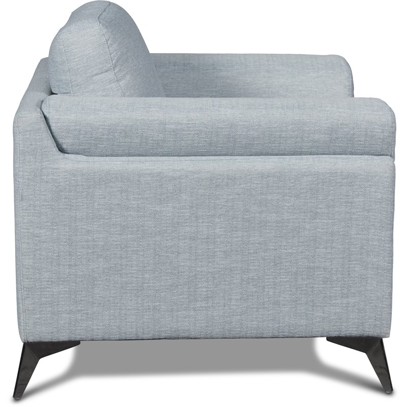 New Classic Furniture Donovan Wood/Fabric Upholstered Accent Chair in Dawn Blue