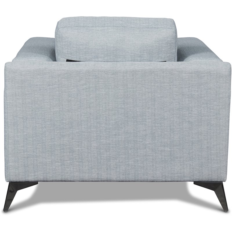 New Classic Furniture Donovan Wood/Fabric Upholstered Accent Chair in Dawn Blue