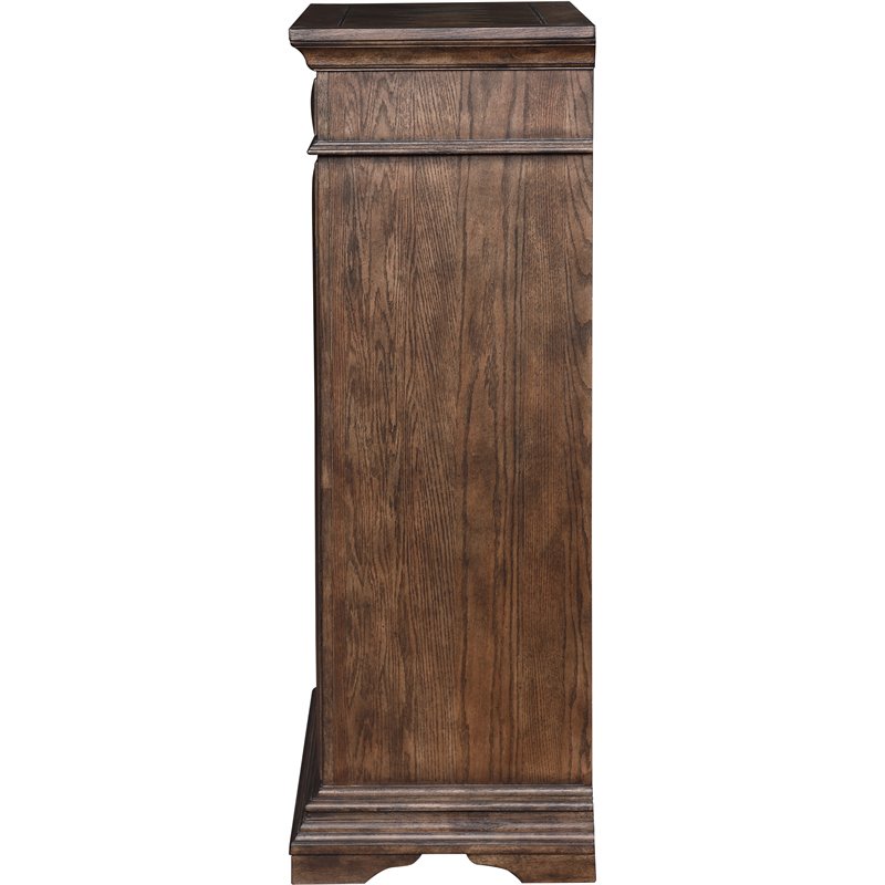 New Classic Furniture Mar Vista Solid Wood 6-Drawer Chest in Brushed Walnut