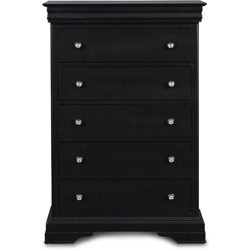 New Classic Furniture Belle Rose Solid Wood Lift-Top Chest in Black Cherry