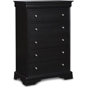 new classic furniture belle rose solid wood lift-top chest in black cherry