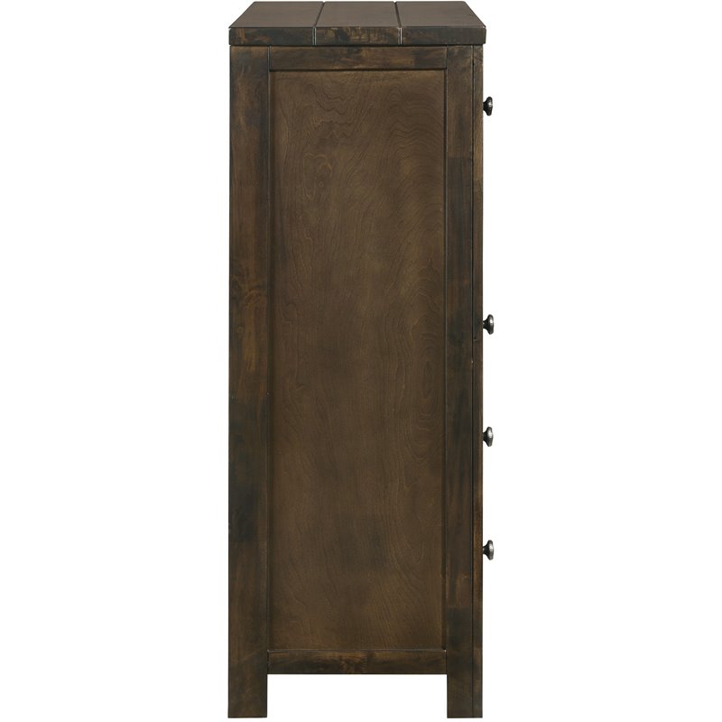 New Classic Furniture Blue Ridge Solid Wood Bedroom Chest in Rustic Gray/Brown