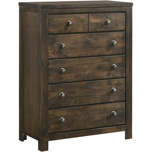 new classic furniture blue ridge solid wood bedroom chest in rustic gray