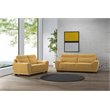 New Classic Furniture Bolero Polyester Fabric Upholstered Sofa in Yellow Sun