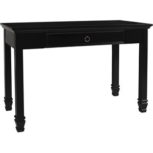 new classic furniture tamarack solid wood 1-drawer desk in black
