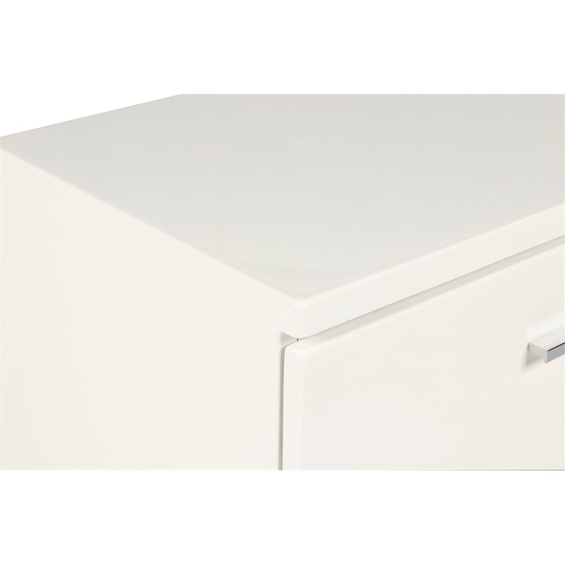 New Classic Furniture Sapphire Solid Wood 2-Drawer Nightstand in White