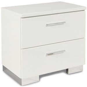 New Classic Furniture Sapphire Solid Wood 2-Drawer Nightstand in White
