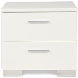 new classic furniture sapphire solid wood 2-drawer nightstand in white