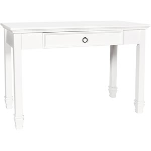 new classic furniture tamarack soild wood 1-drawer desk in  white