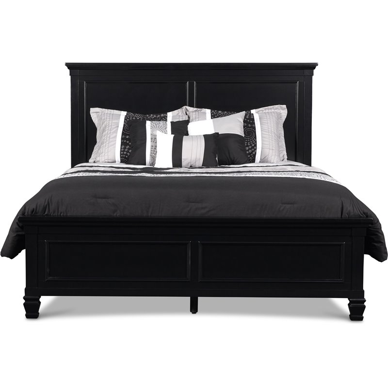 New Classic Furniture Tamarack 3/3 Solid Wood Twin Bed in Black