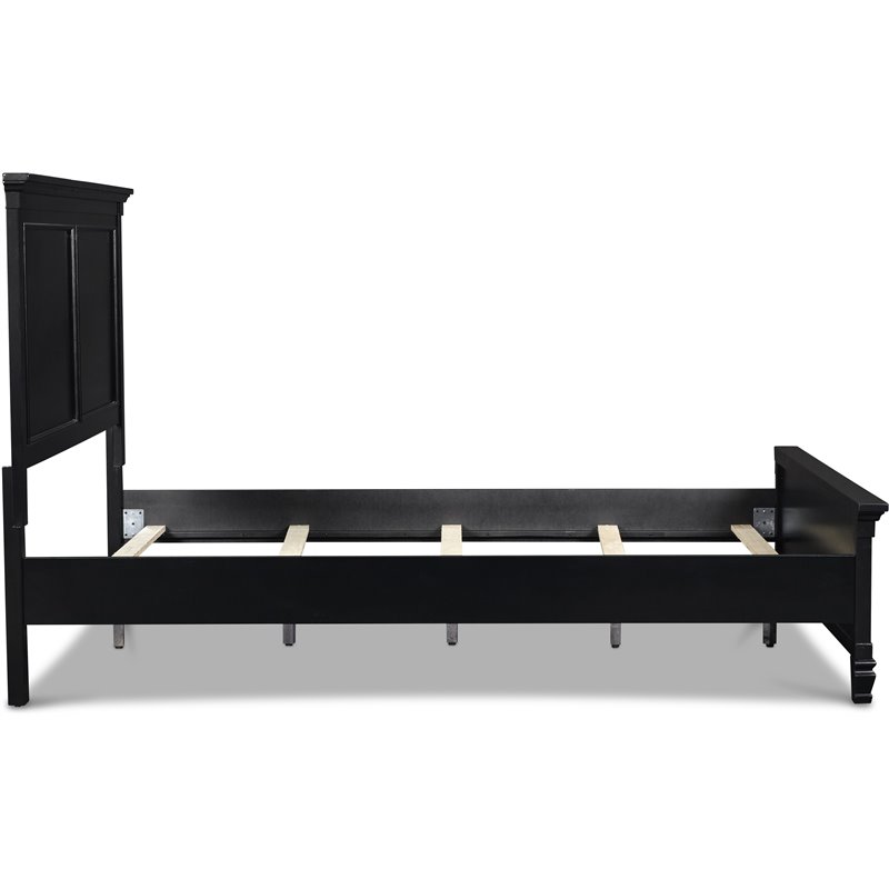 New Classic Furniture Tamarack 3/3 Solid Wood Twin Bed in Black