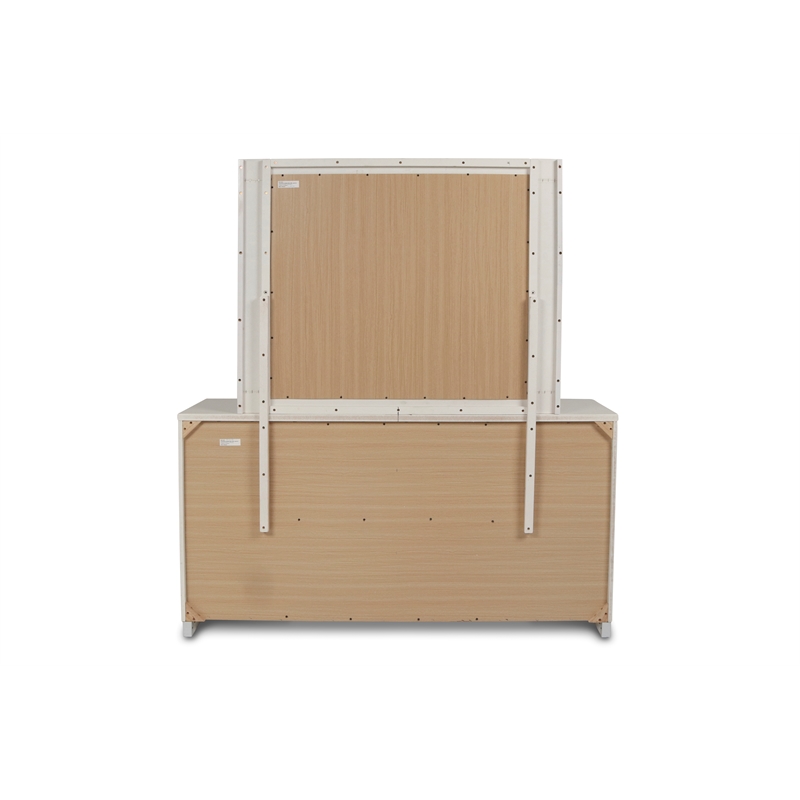 New Classic Furniture Sapphire Solid Wood 5Pc Bedroom Set in White