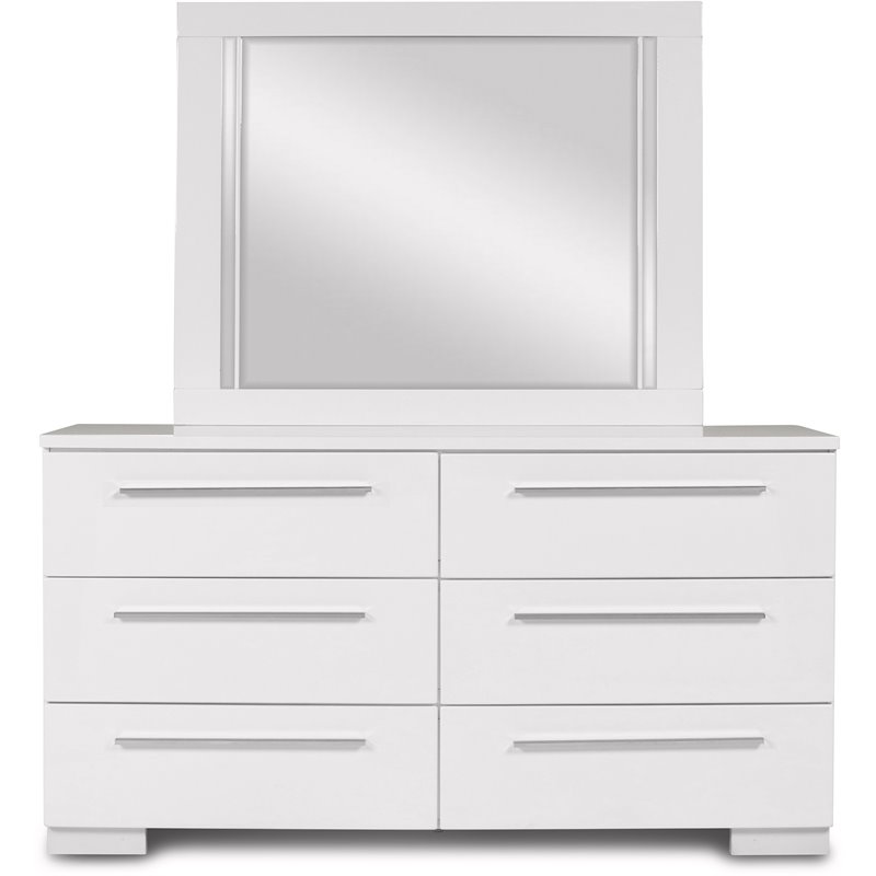 New Classic Furniture Sapphire Solid Wood 5Pc Bedroom Set in White