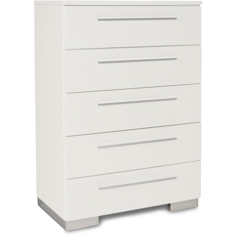 New Classic Furniture Sapphire Solid Wood 5Pc Bedroom Set in White