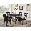 New Classic Furniture Gia 5-Piece Round Solid Wood Dining Set in Ebony