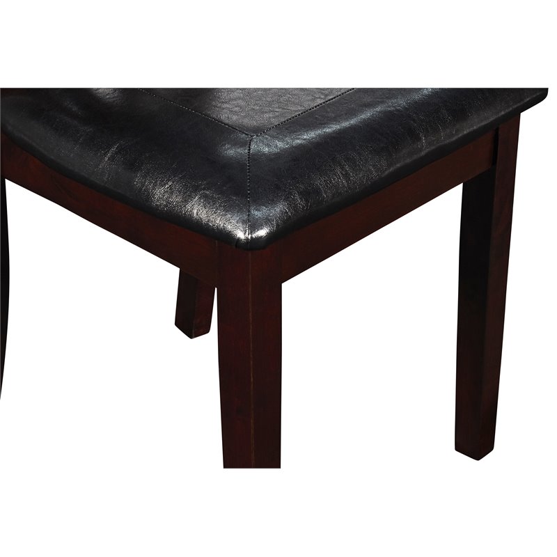 New Classic Furniture Gia 5-Piece Round Solid Wood Dining Set in Ebony