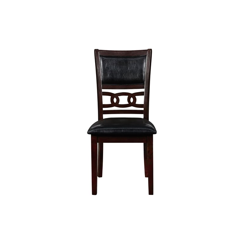 New Classic Furniture Gia 5-Piece Round Solid Wood Dining Set in Ebony