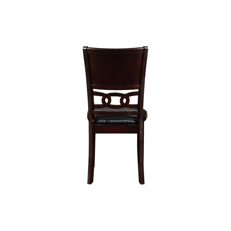 New Classic Furniture Gia 5-Piece Round Solid Wood Dining Set in Ebony