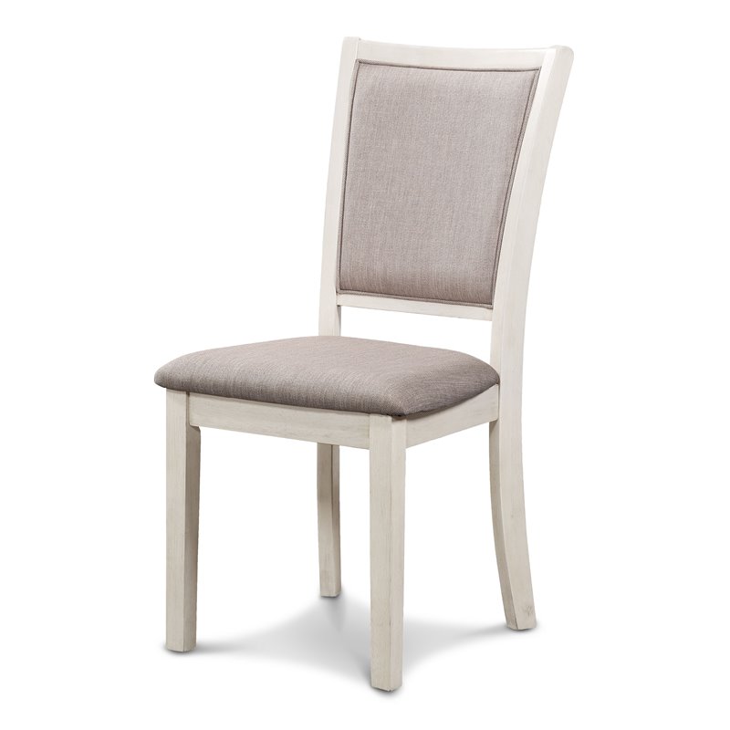 New Classic Furniture Amy 5-Piece Round Solid Wood Dining Set in Bisque Beige