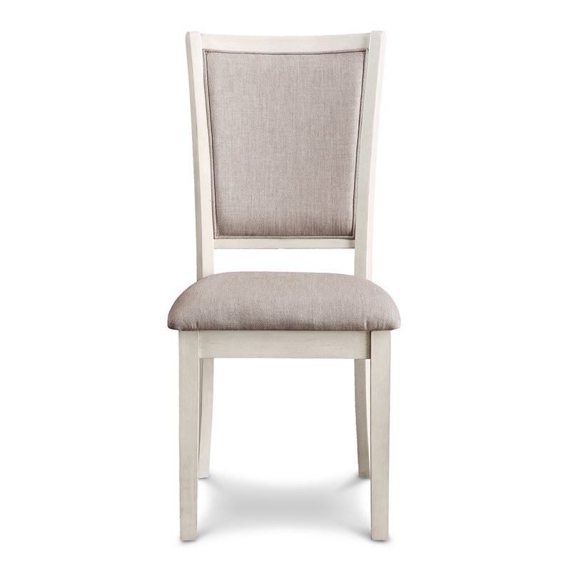 New Classic Furniture Amy 5-Piece Round Solid Wood Dining Set in Bisque Beige