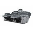 New Classic Furniture Tango Fabric Power Console Loveseat in Shadow Gray