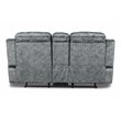 New Classic Furniture Tango Fabric Power Console Loveseat in Shadow Gray