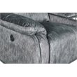 New Classic Furniture Tango Fabric Power Console Loveseat in Shadow Gray